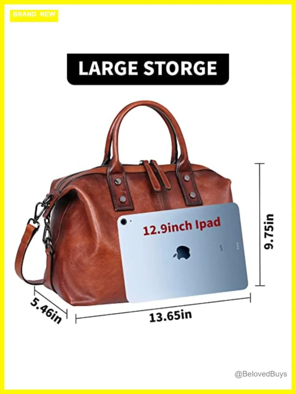Vegetable tanned leather satchel bag shoulder tote